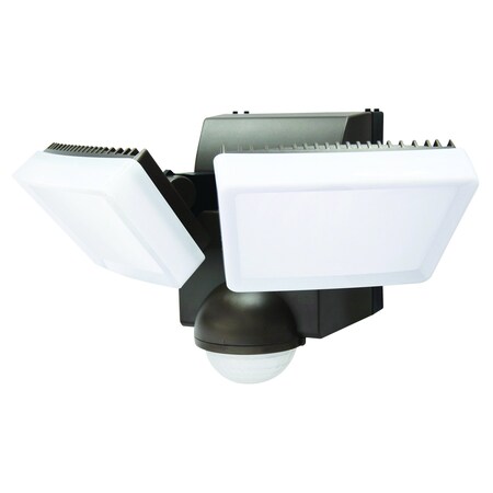 Iq America LB1880BZ 800 Lumen Battery Operated LED Motion Security Flood Light Wall Eave Mount BZ LB1880BZ